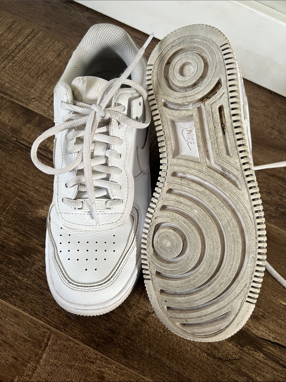 Nike Air Force 1 Low Platform Sneakers in White - Picture 3 of 4
